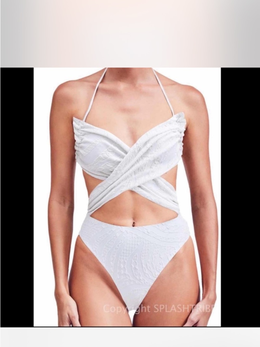 Devon Windsor Astrid one piece white zebra Small new with tags